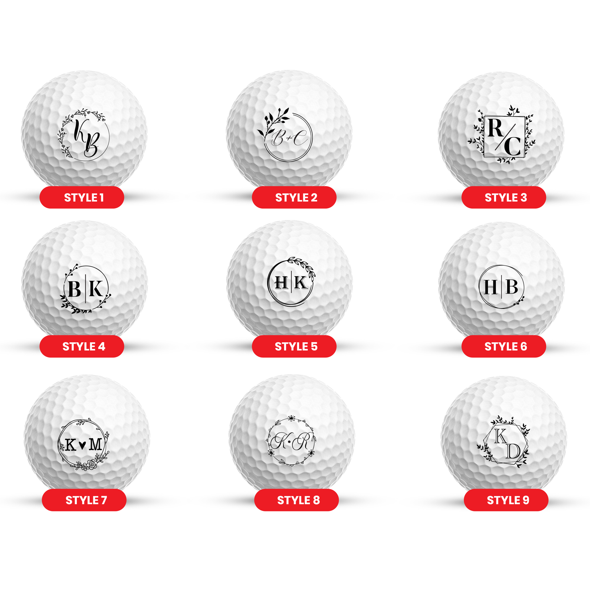 Custom Monogram Golf Stamp