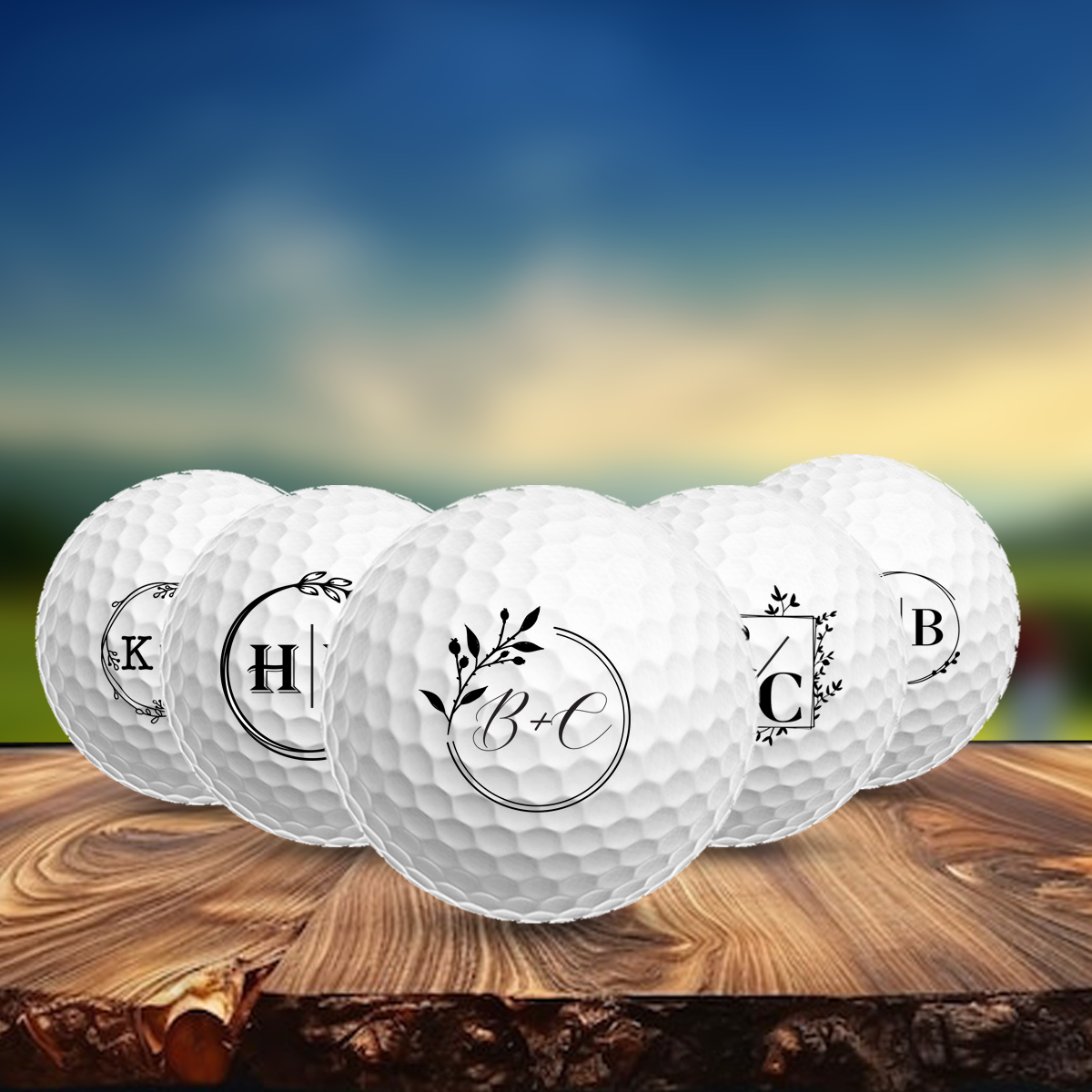 Custom Monogram Golf Stamp